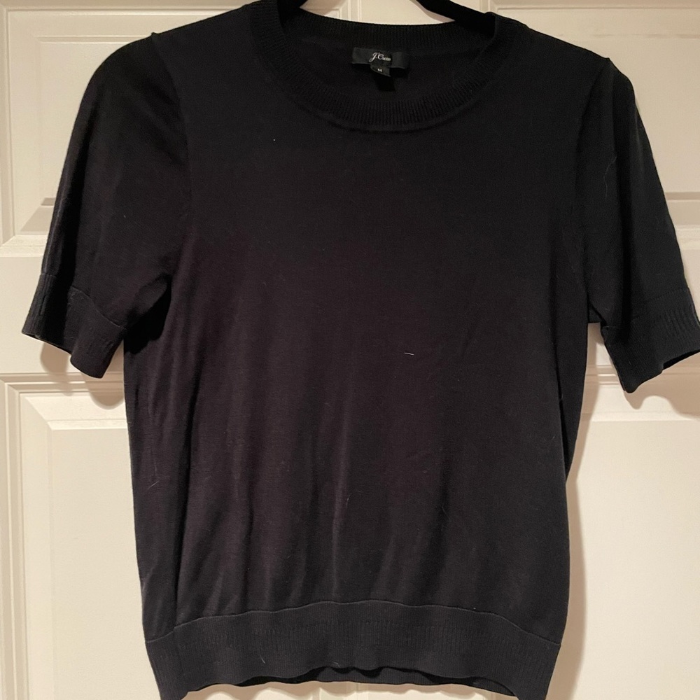 J. Crew Black Knit Sweater Size M